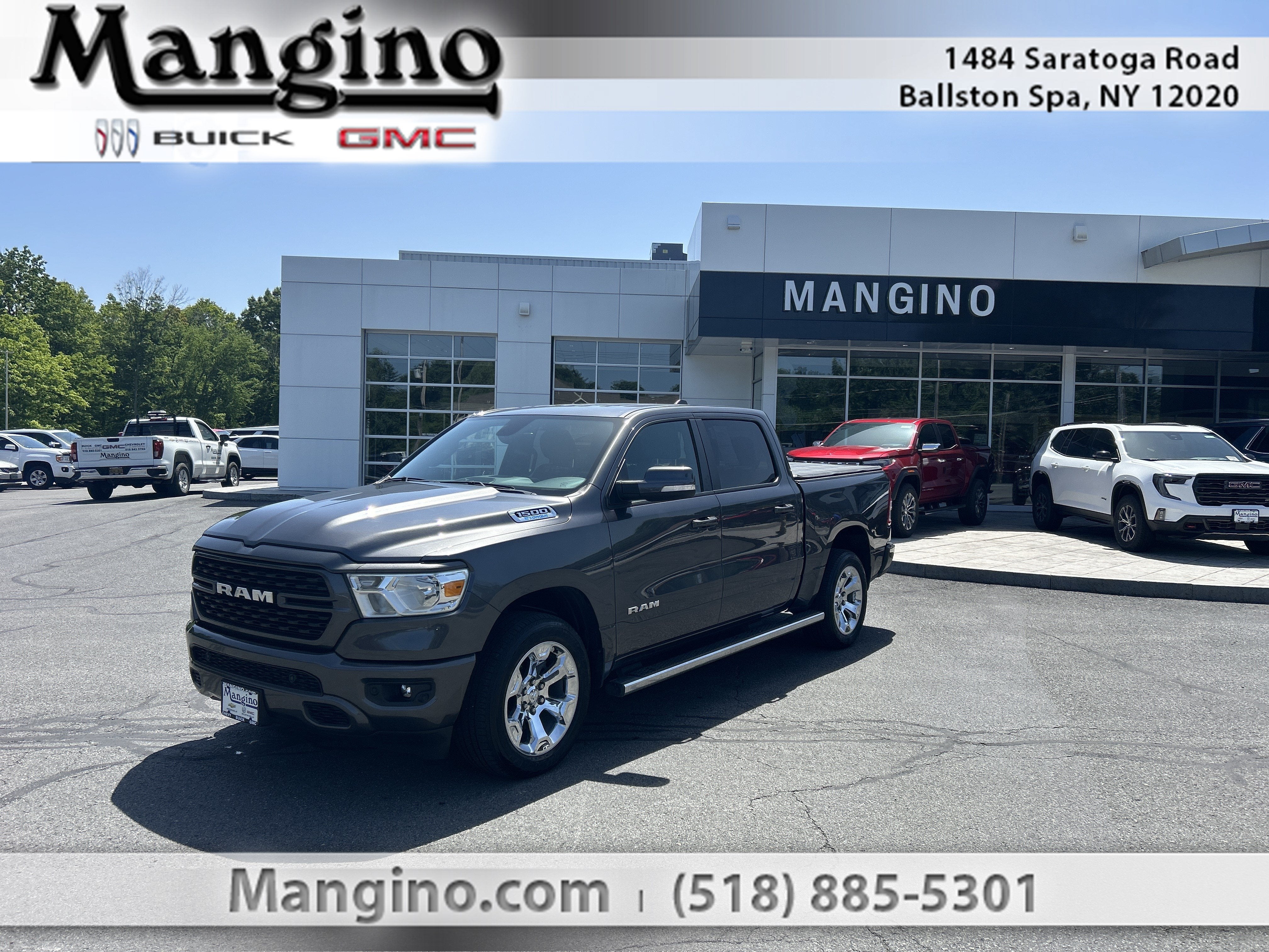 2022 RAM 1500 Big Horn in Gray — front three-quarter view