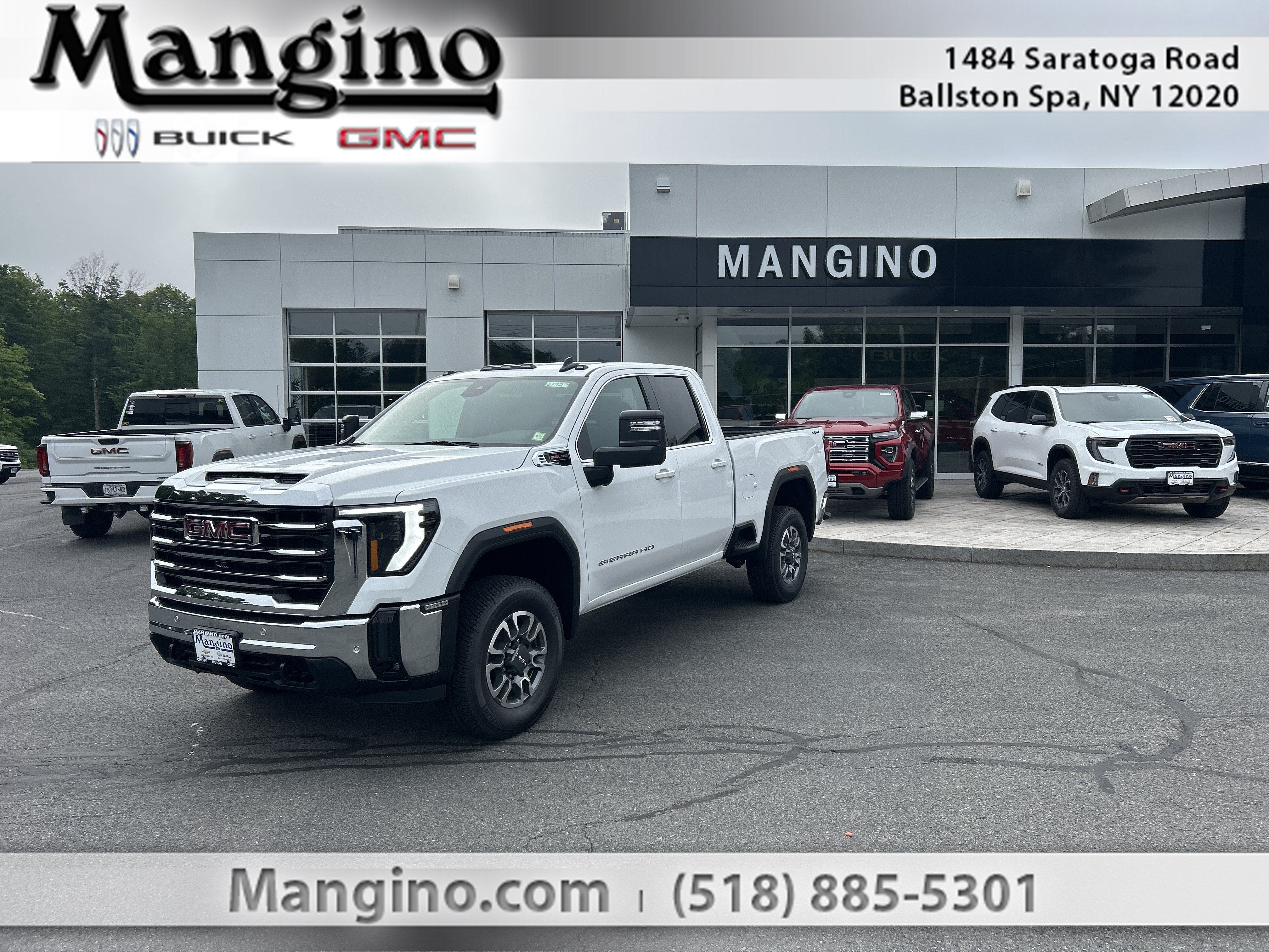 2026 GMC Sierra 2500 HD SLE in Summit White — front three-quarter view