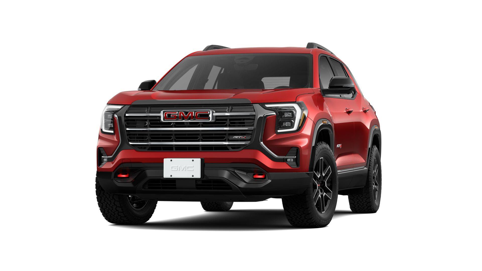 2026 GMC Terrain AT4 in Volcanic Red Tintcoat — front three-quarter view