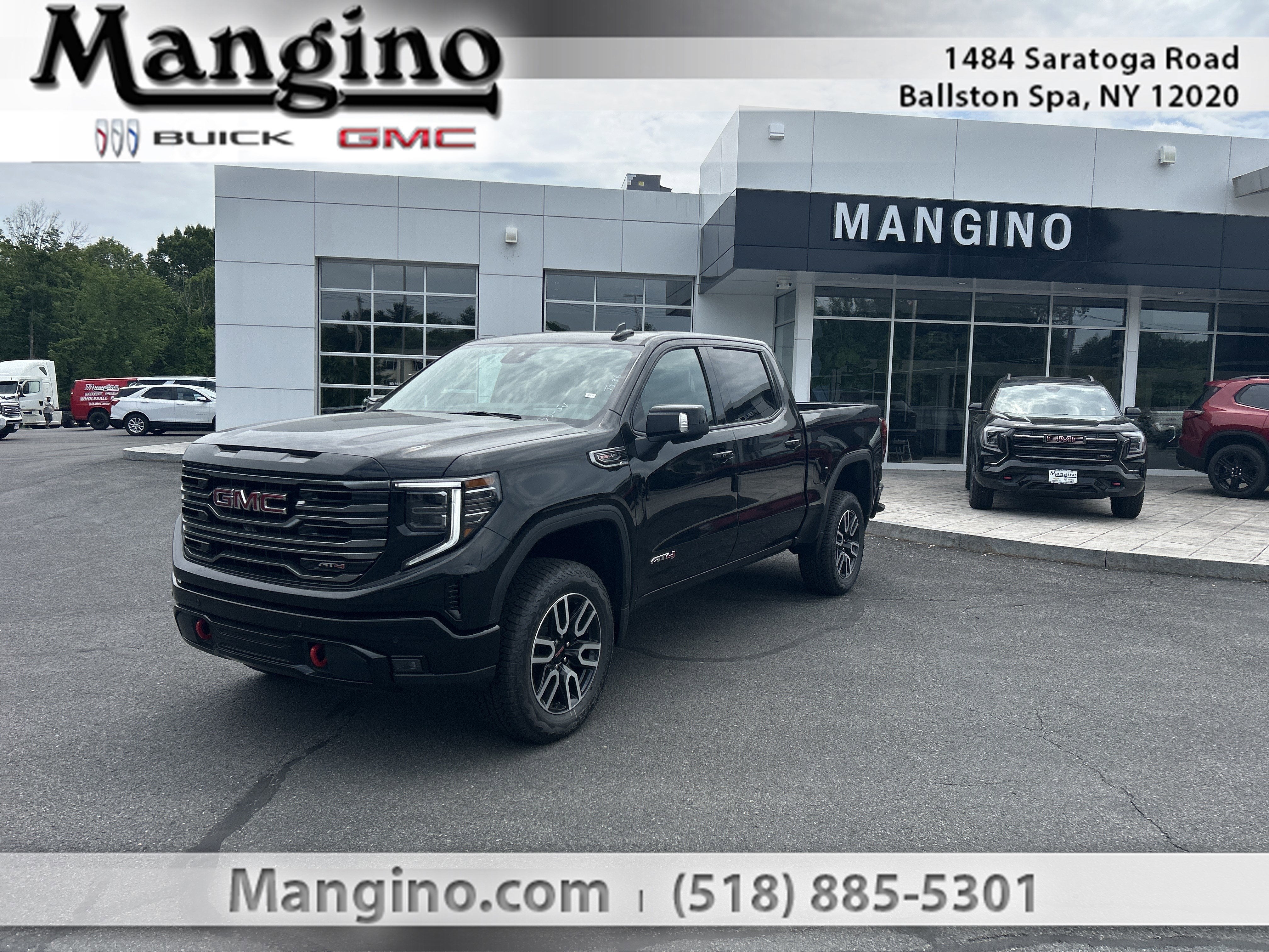 2026 GMC Sierra 1500 AT4 in Onyx Black — front three-quarter view