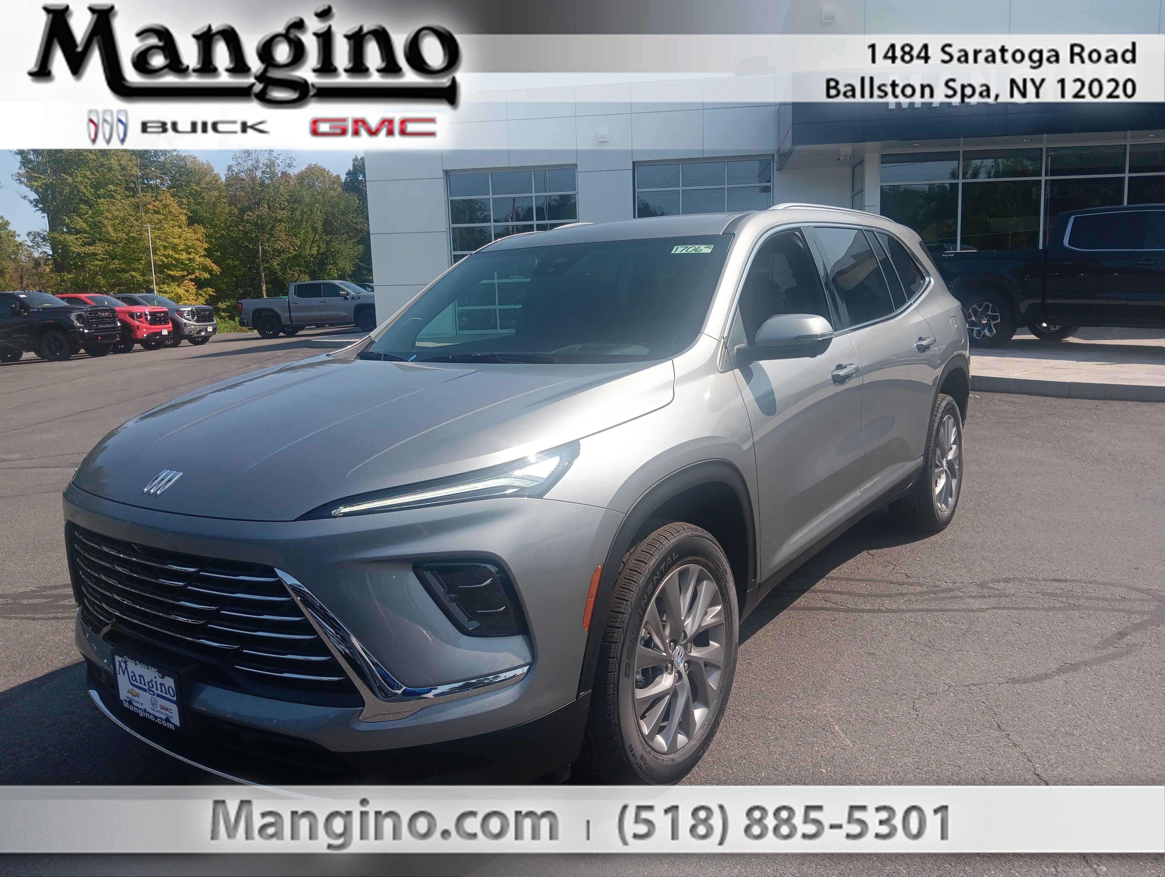 2026 Buick Enclave Preferred in Moonstone Gray Metallic — front three-quarter view