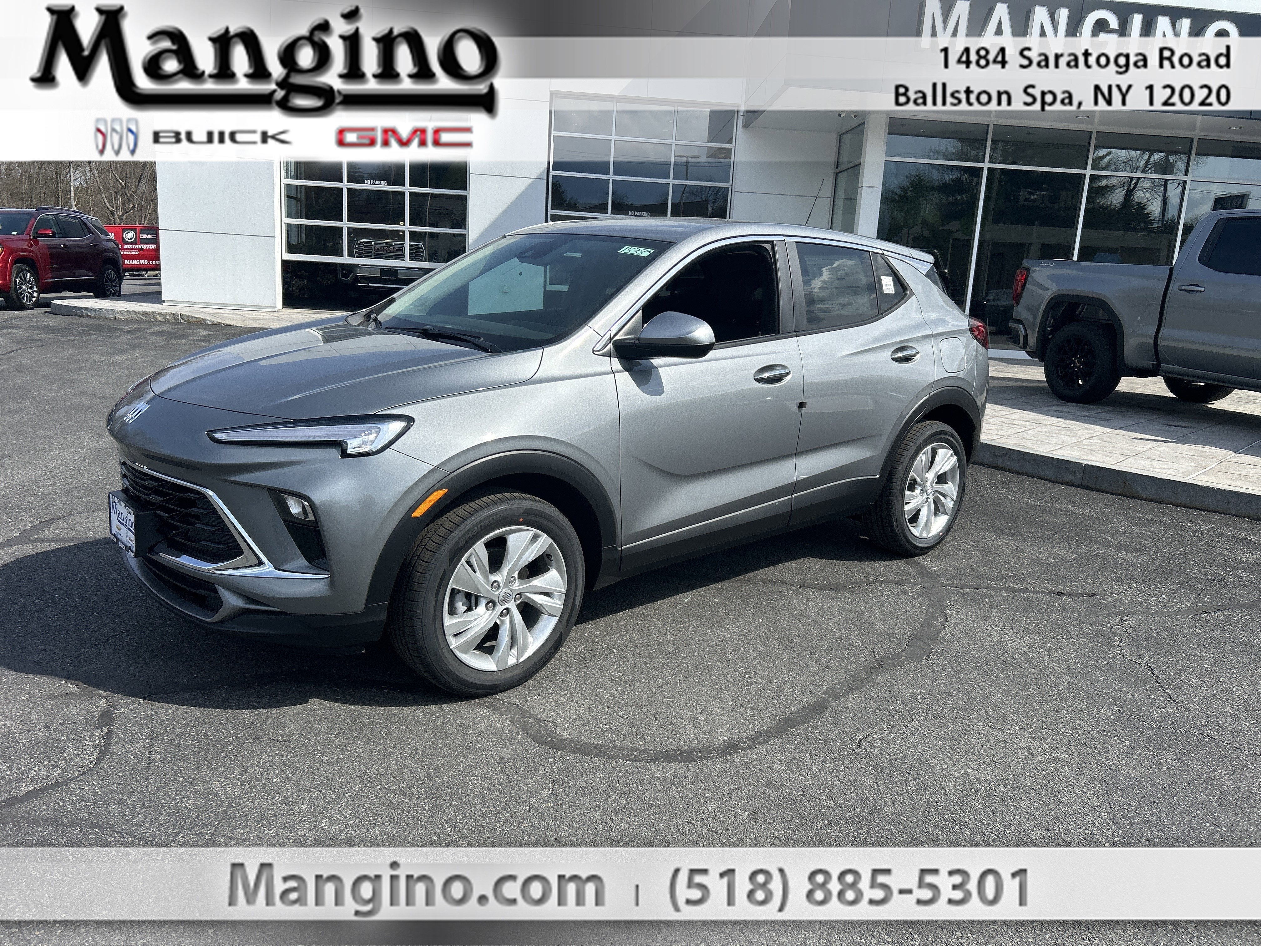 2026 Buick Encore GX Preferred in Moonstone Gray Metallic — front three-quarter view