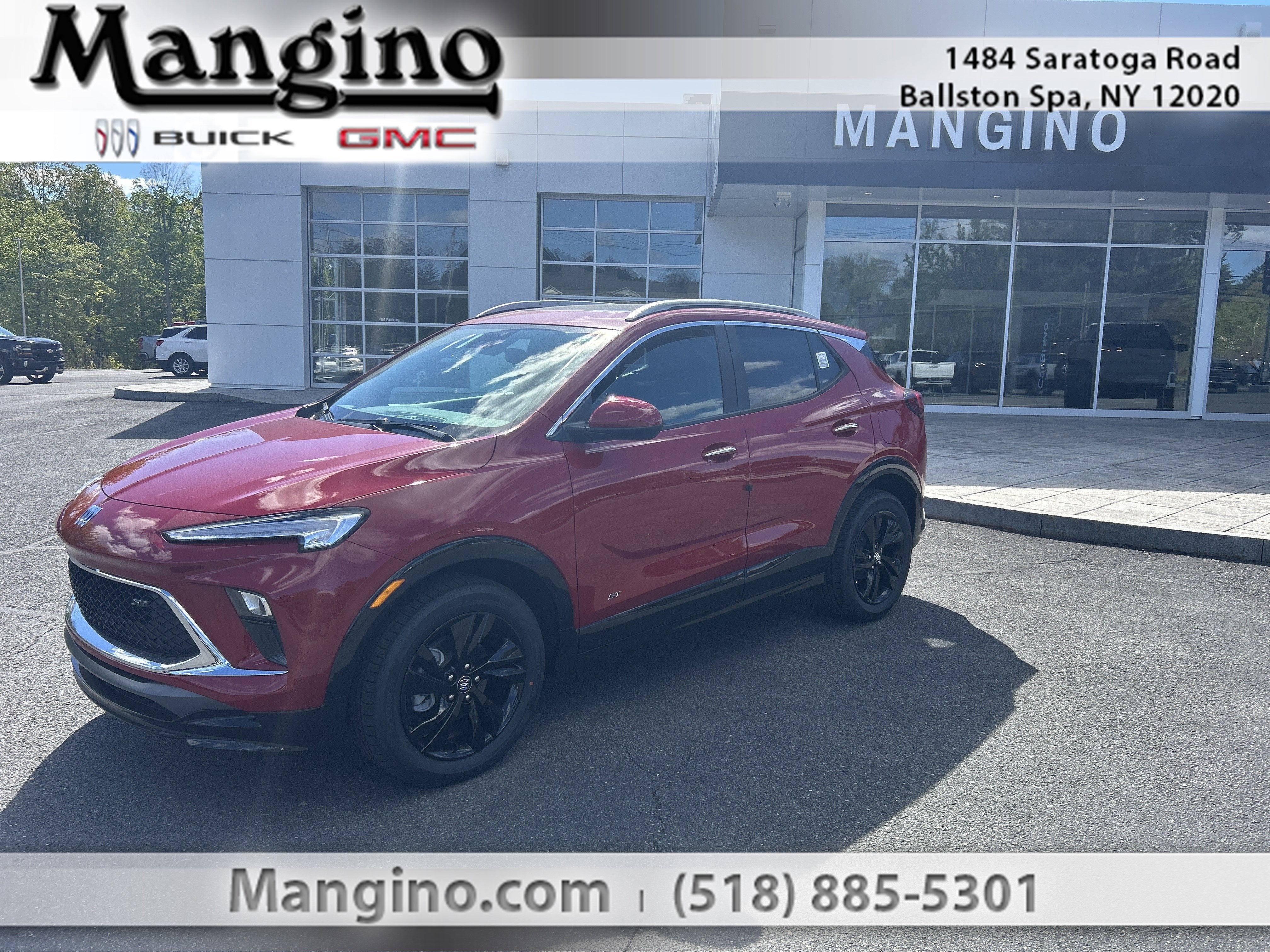 2026 Buick Encore GX Sport Touring in Brilliant Red — front three-quarter view