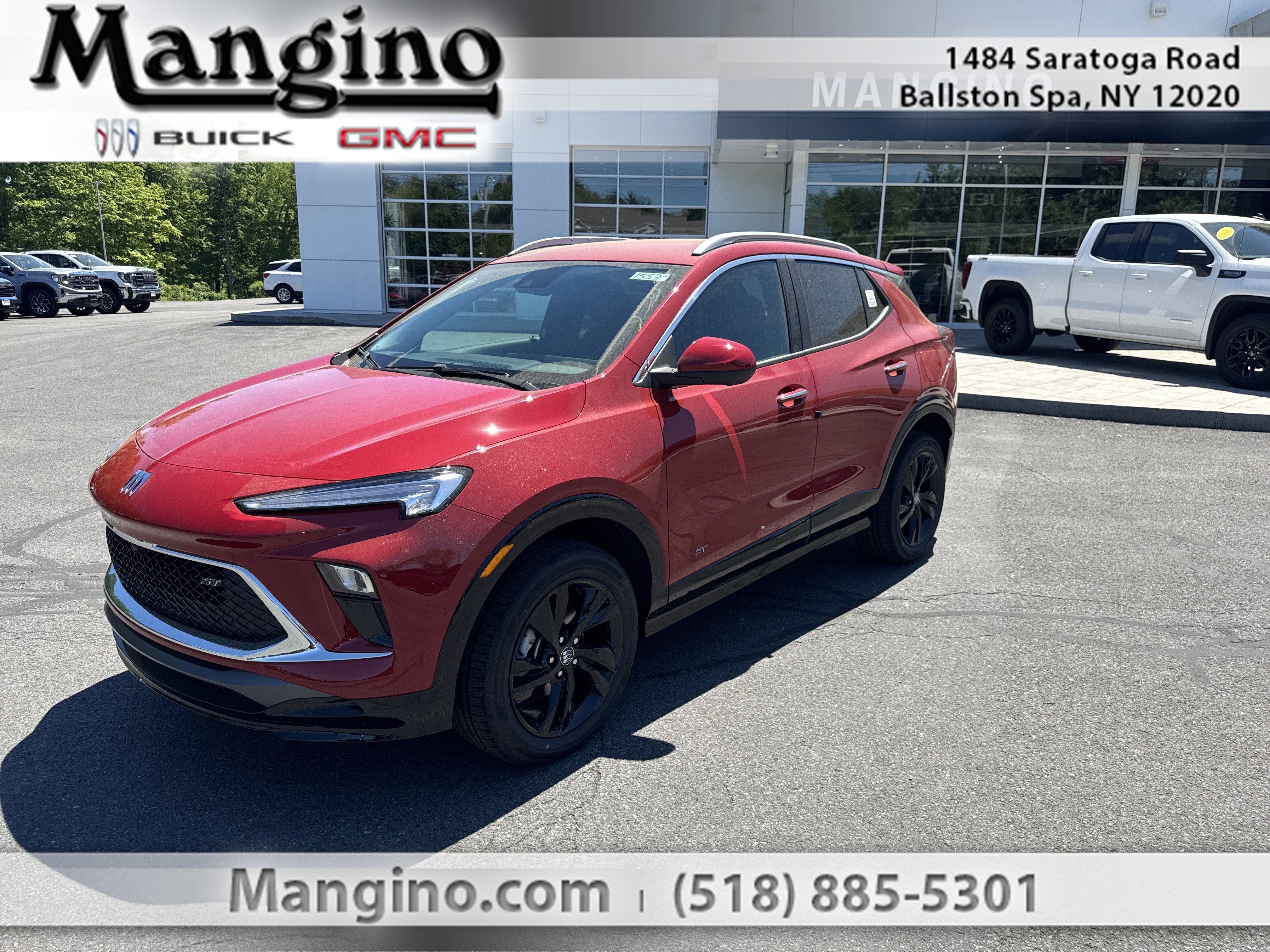 2026 Buick Encore GX Sport Touring in Brilliant Red — front three-quarter view