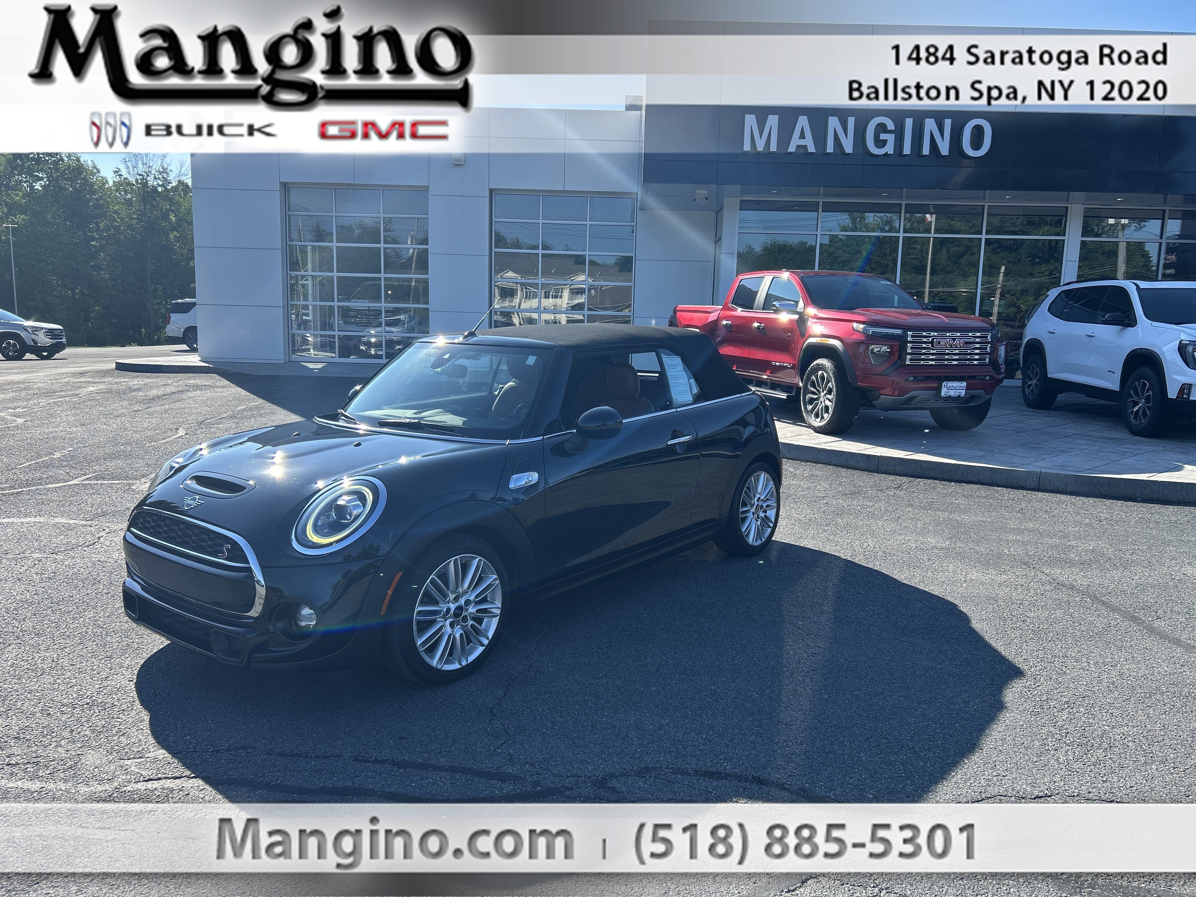 2019 MINI Convertible Cooper S in Black — front three-quarter view